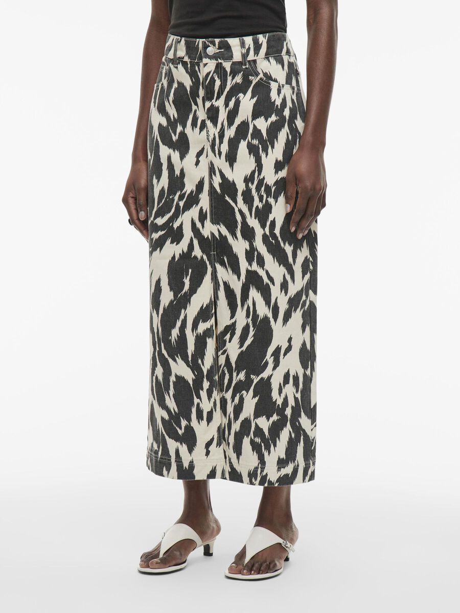 VILA MIDI DENIM SKIRT, Birch, highres - 14105796_Birch_003.jpg