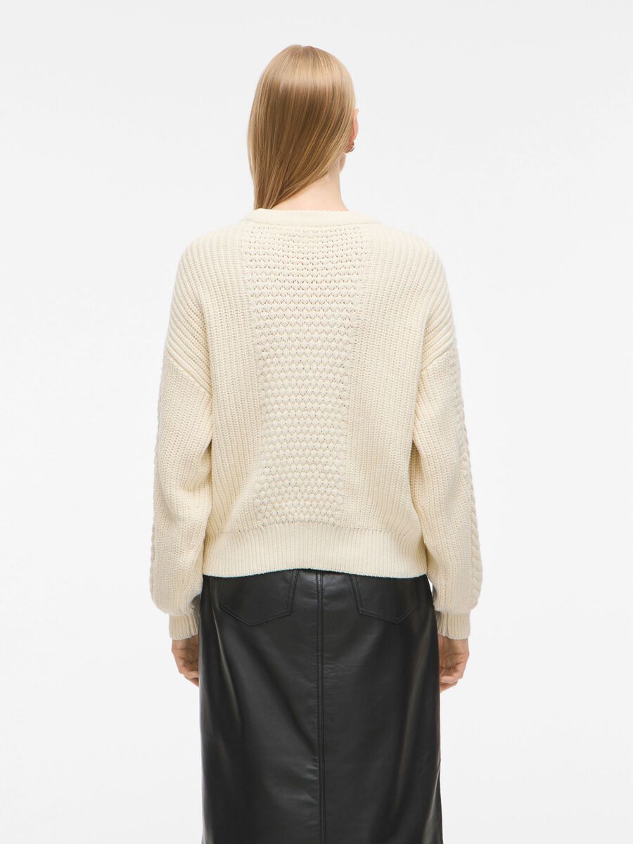 Carousel image - CABLE KNITTED PULLOVER, Birch | 2