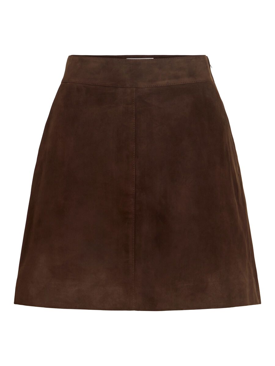 Product tile image SUEDE MINI SKIRT, Seal Brown 14123444_SealBrown