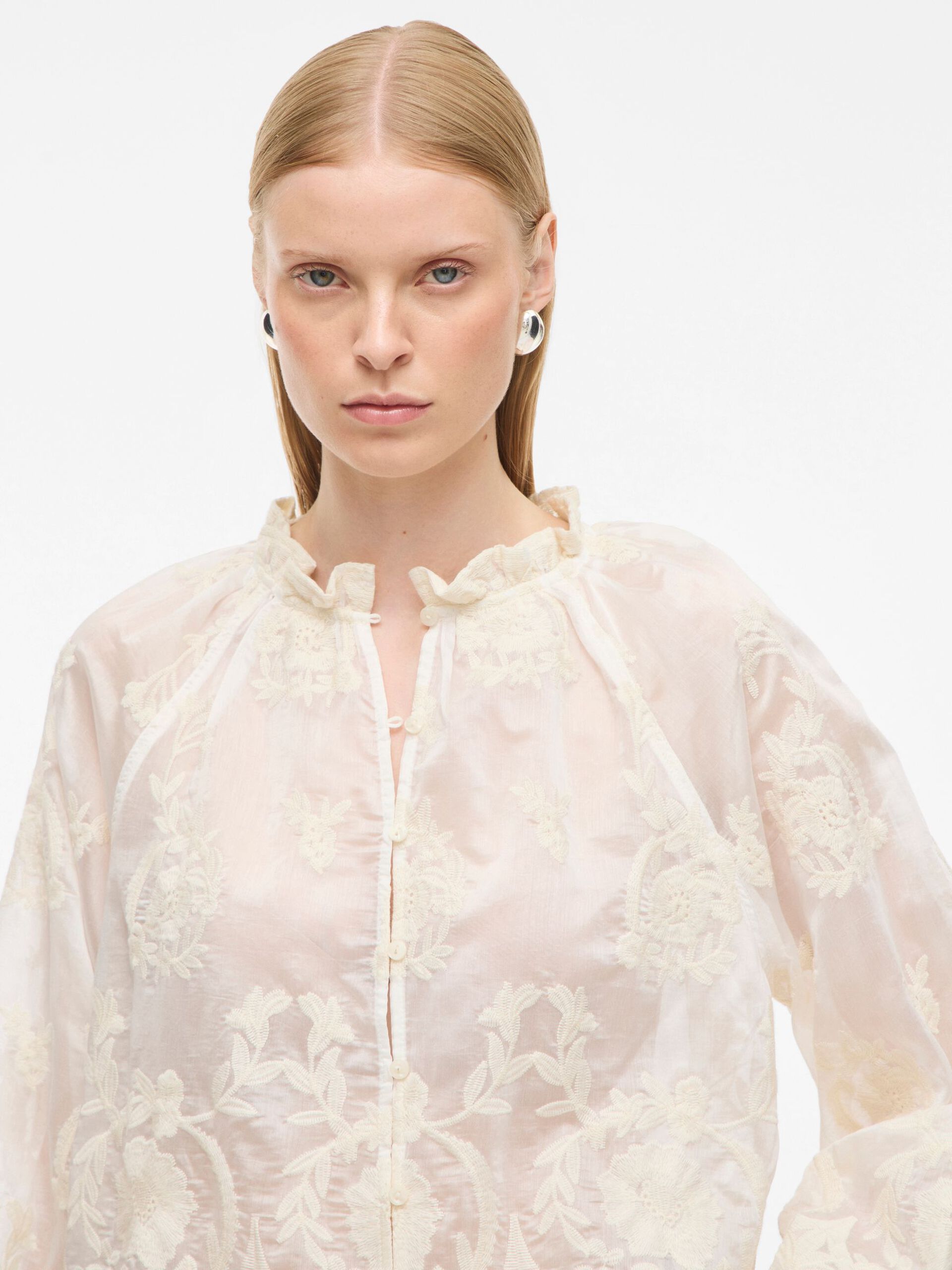 Carousel image - HIGH NECK SHIRT, Birch | 5