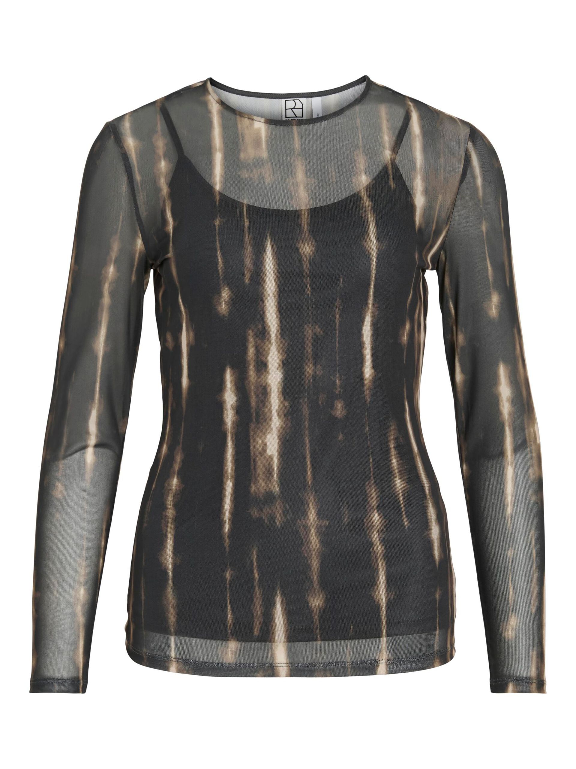 Carousel image - MESH LONG SLEEVED TOP, Meteorite | 5