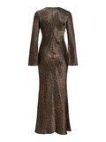 Product image thumbnail - ROUSHIANA LONG SLEEVED MAXI DRESS, Dull Gold | 2