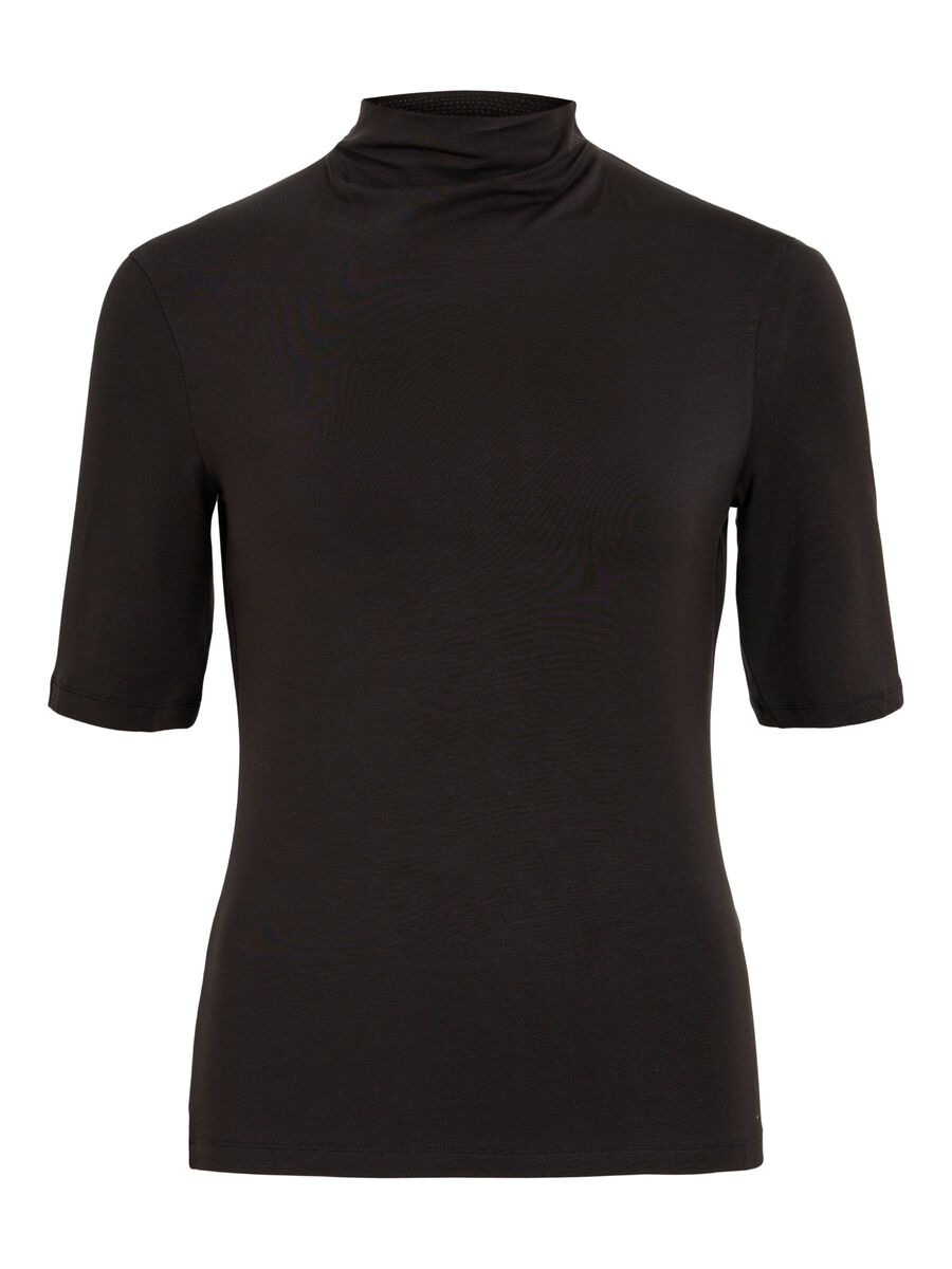 Product tile image HIGH NECK SHORT SLEEVED TOP, Meteorite 14121256_Meteorite