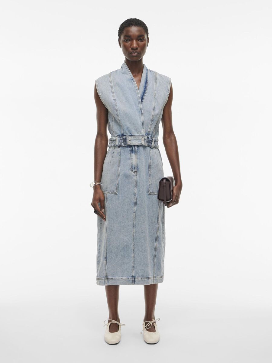 VILA MIDI DENIM DRESS, Light Blue Denim, highres - 14105771_LightBlueDenim_005.jpg
