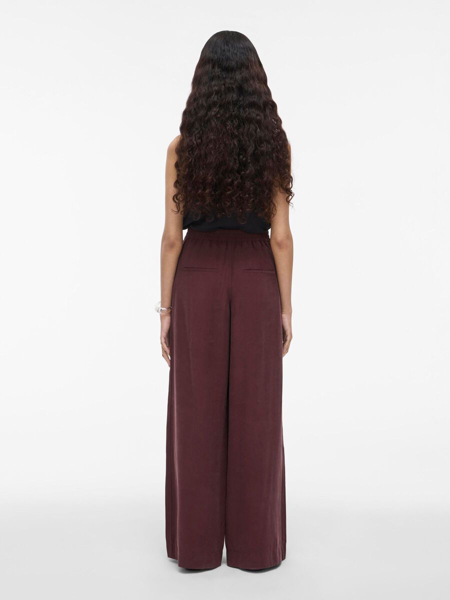 VILA MID-WAIST WIDE-LEG TROUSERS, Decadent Chocolate, highres - 14107841_DecadentChocolate_004.jpg