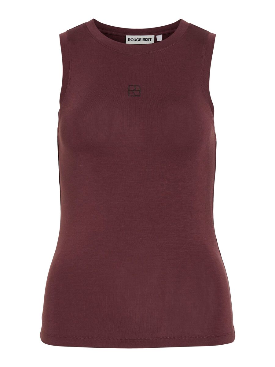 VILA SLEEVELESS TANK TOP, Decadent Chocolate, highres - 14108015_DecadentChocolate_1208379_001.jpg