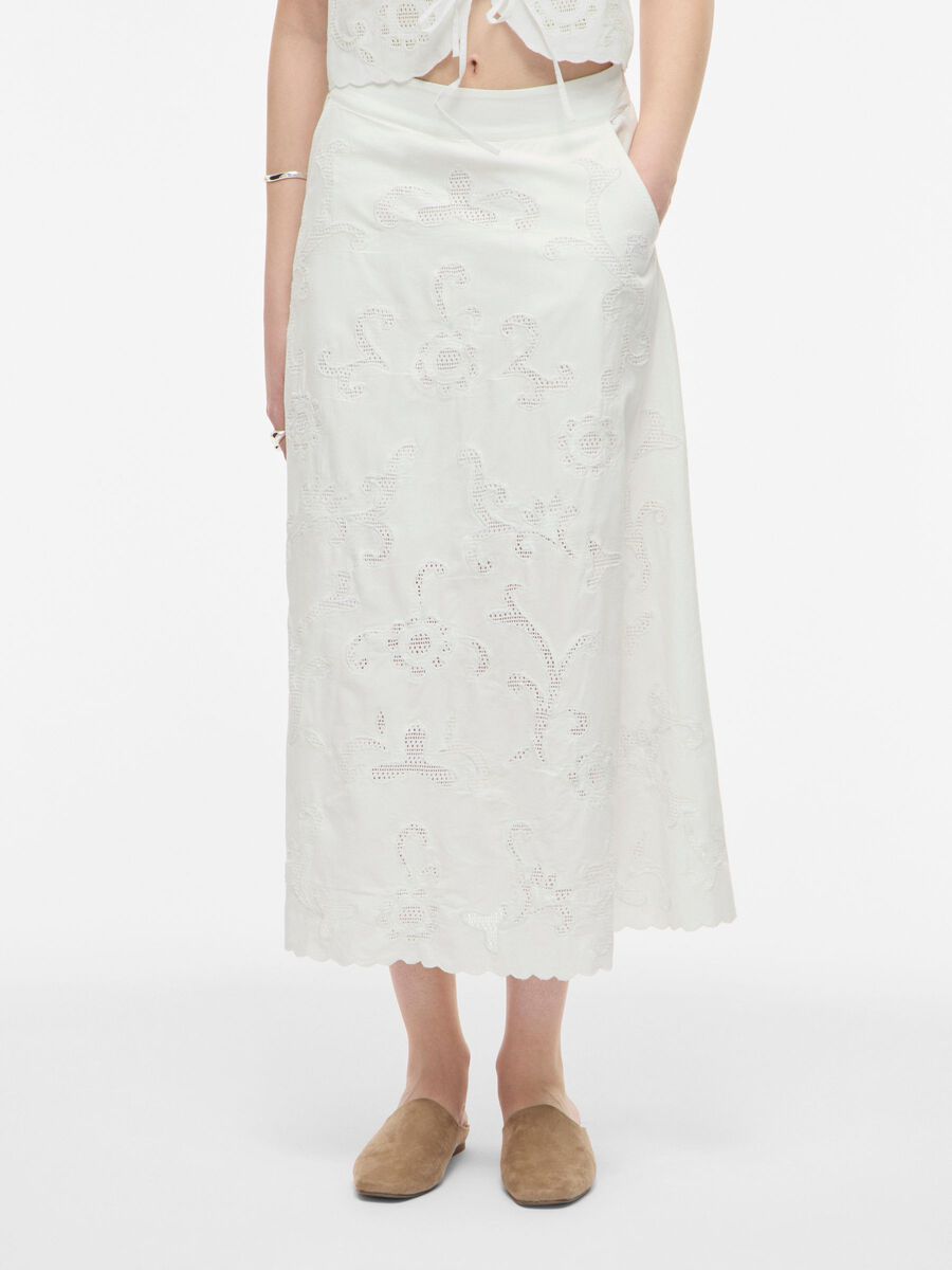 Product tile image - HIGH WAIST MAXI SKIRT, Cloud Dancer | 14105917_CloudDancer