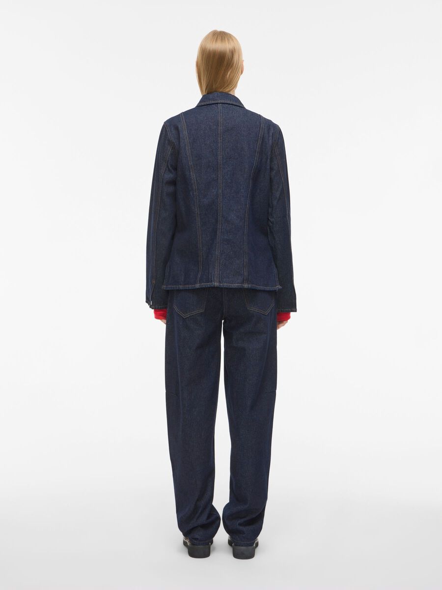 Carousel image - BARREL FIT JEANS, Dark Blue Denim | 2