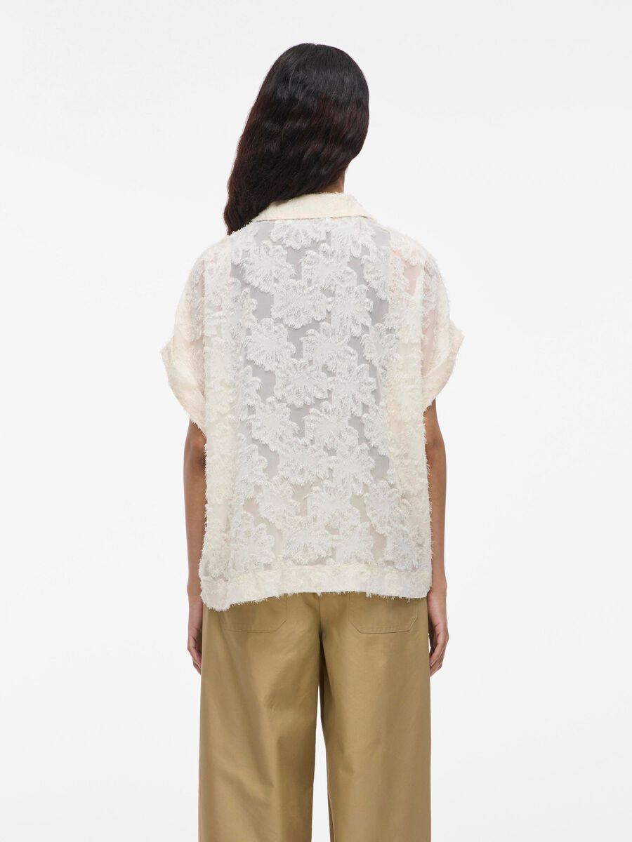 VILA SHORT SLEEVED SHIRT, Birch, highres - 14108772_Birch_004.jpg