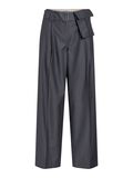 Product image thumbnail - MID-WAIST WIDE-LEG TROUSERS, Dark Grey Melange | 1