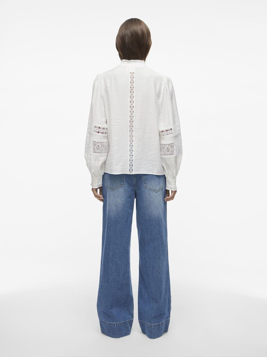 VILA MANDARIN COLLAR LONG SLEEVED SHIRT, Cloud Dancer, highres - 14104525_CloudDancer_004.jpg