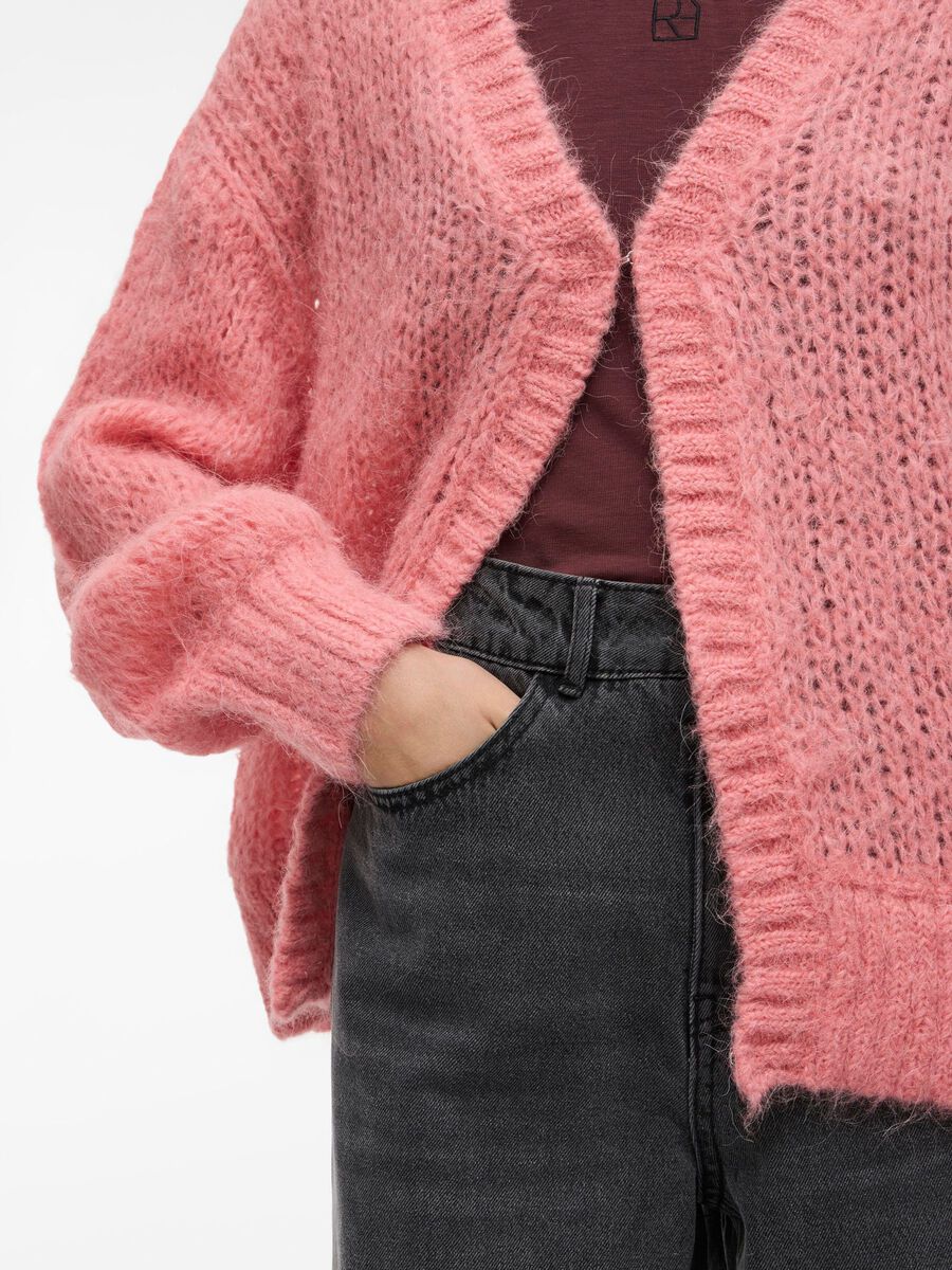 Carousel image - WOOL BLEND KNITTED CARDIGAN, Peach Blossom | 3