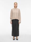 Product image thumbnail - ROUND NECK KNITTED PULLOVER, Oatmeal | 4