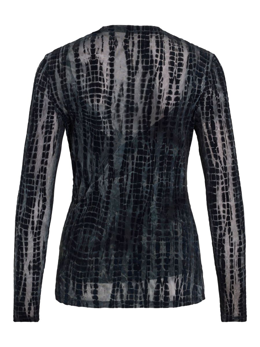 Carousel image - HIGH NECK LONG SLEEVED TOP, Meteorite | 2