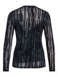 Product image thumbnail - HIGH NECK LONG SLEEVED TOP, Meteorite | 2