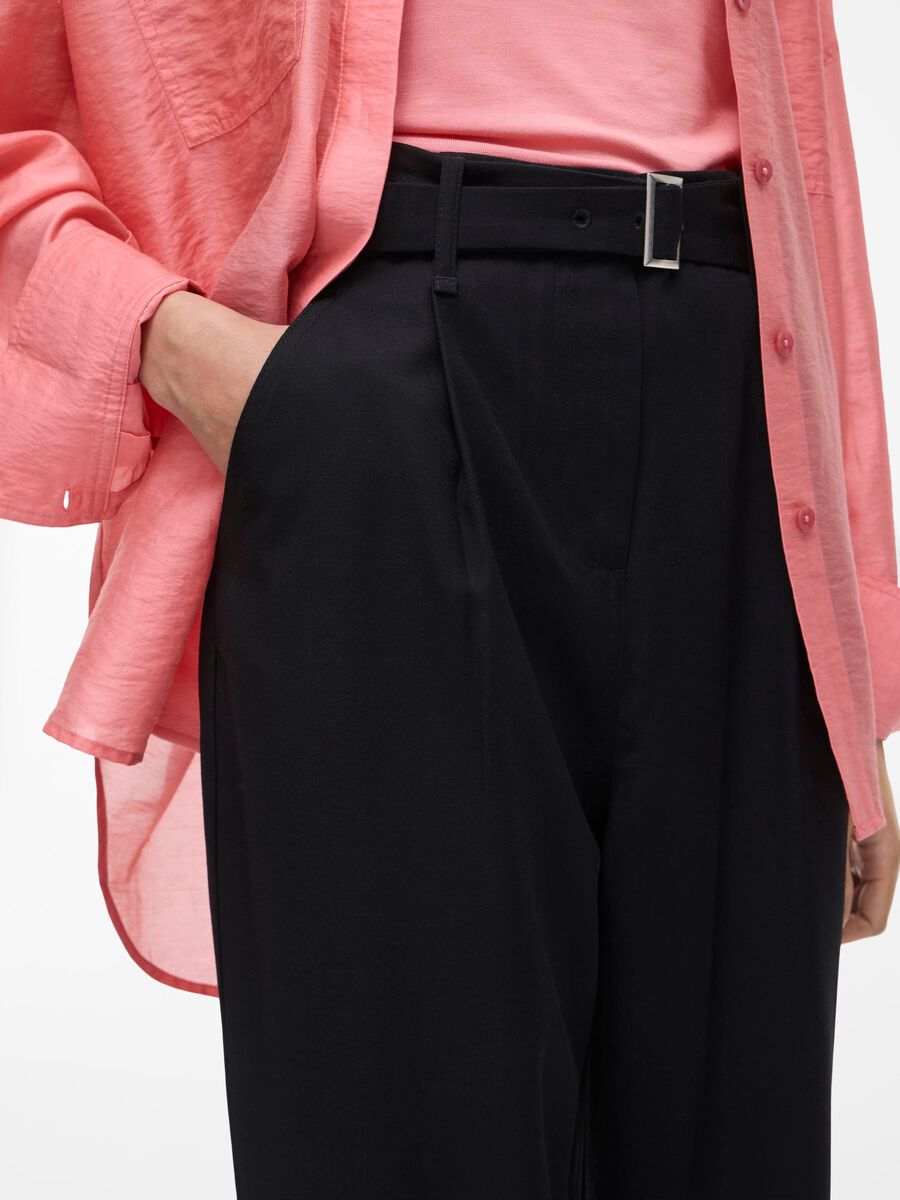 Carousel image - MID-WAIST TAPERED TROUSERS, Meteorite | 3