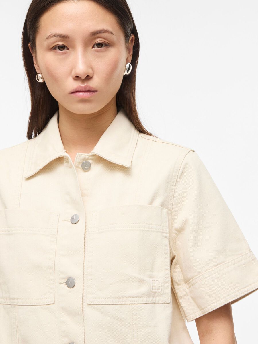 Carousel image - SHORT SLEEVED DENIM SHIRT, Birch | 3