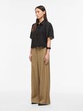 Product image thumbnail - HIGH WAIST WIDE-LEG TROUSERS, Petrified Oak | 4