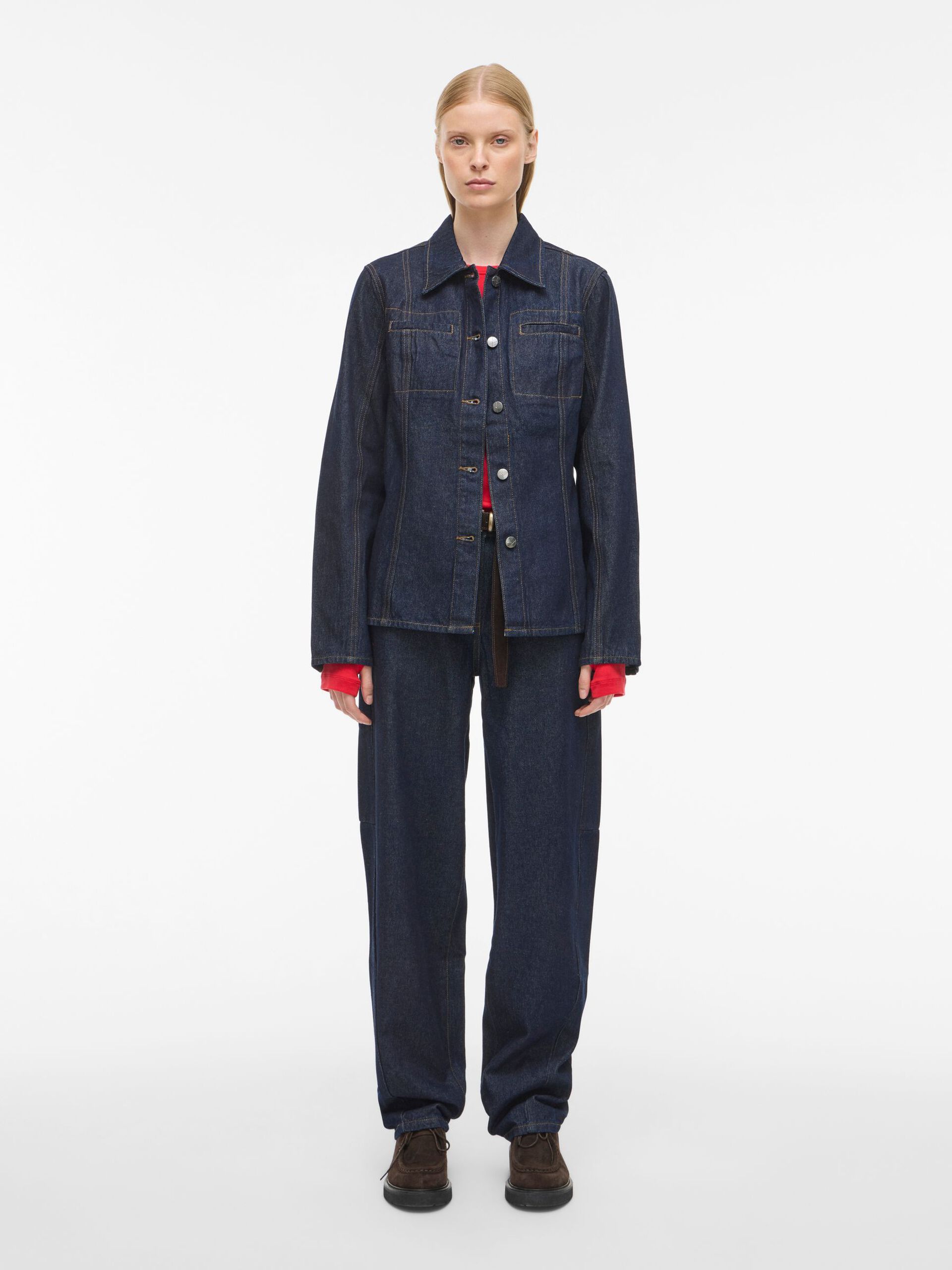 Carousel image - COTTON DENIM SHIRT, Dark Blue Denim | 4