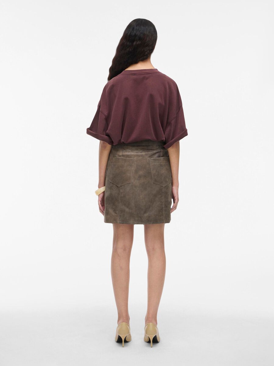 VILA COTTON T-SHIRT, Decadent Chocolate, highres - 14108017_DecadentChocolate_004.jpg