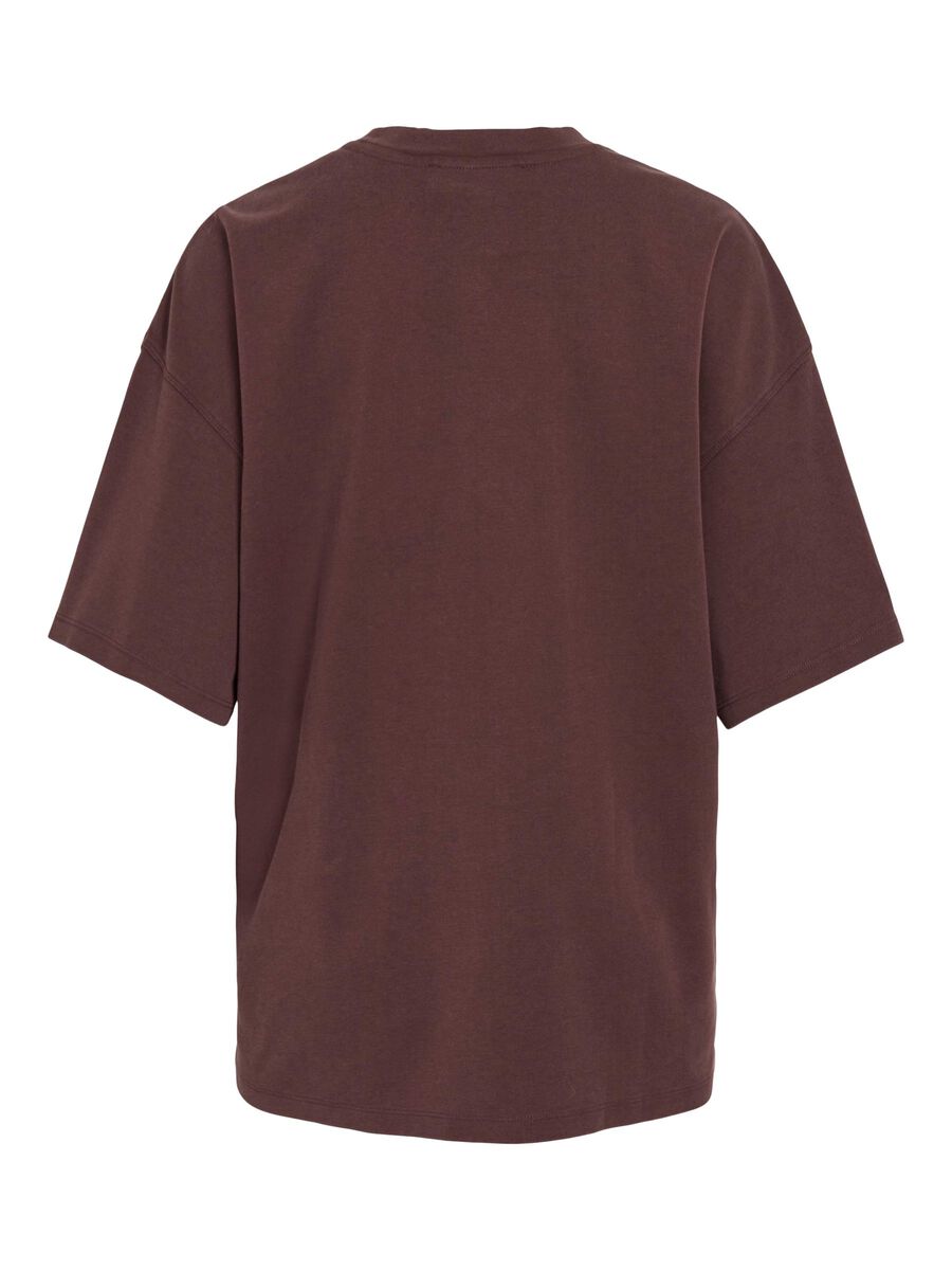 VILA COTTON T-SHIRT, Decadent Chocolate, highres - 14108017_DecadentChocolate_002.jpg