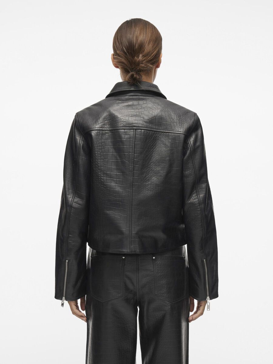 VILA SHORT LEATHER JACKET, Meteorite, highres - 14102848_Meteorite_004.jpg