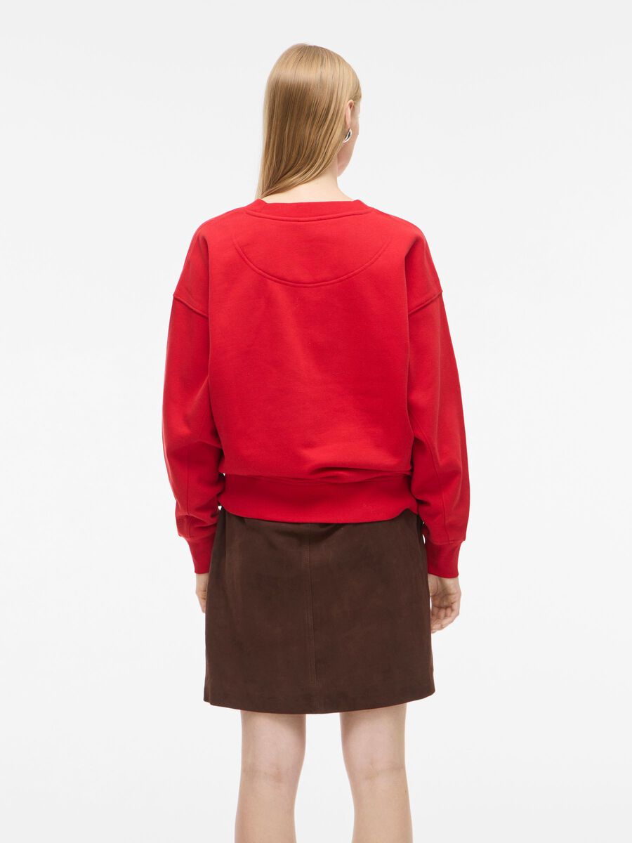 Carousel image - LONG SLEEVED SWEATSHIRT, Chinese Red | 2