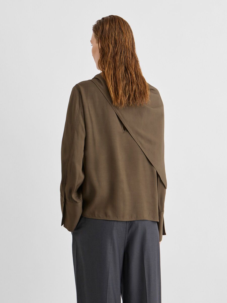 Carousel image 2 MANDARIN COLLAR LONG SLEEVED TOP, Canteen