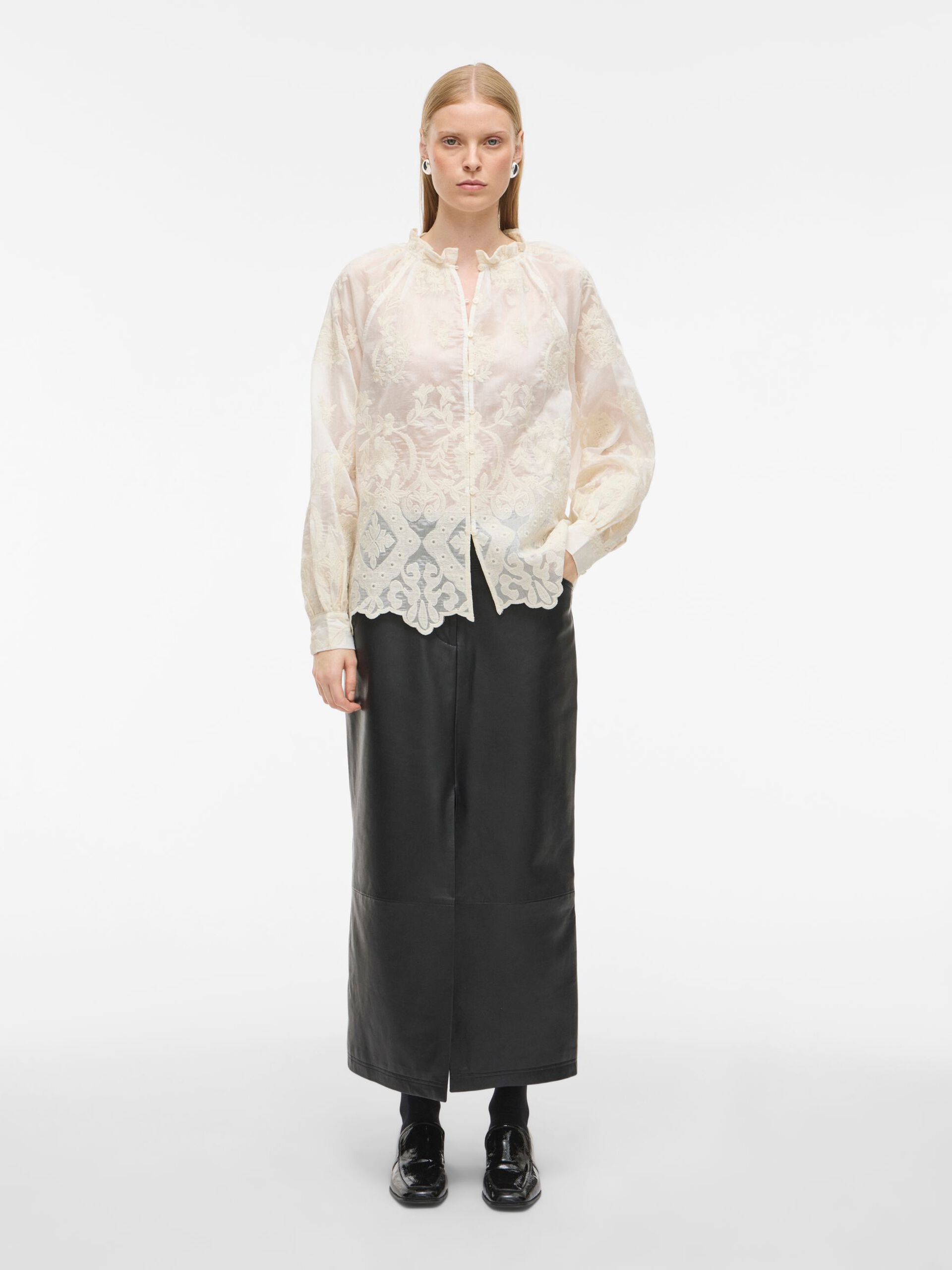 Carousel image - HIGH NECK SHIRT, Birch | 4