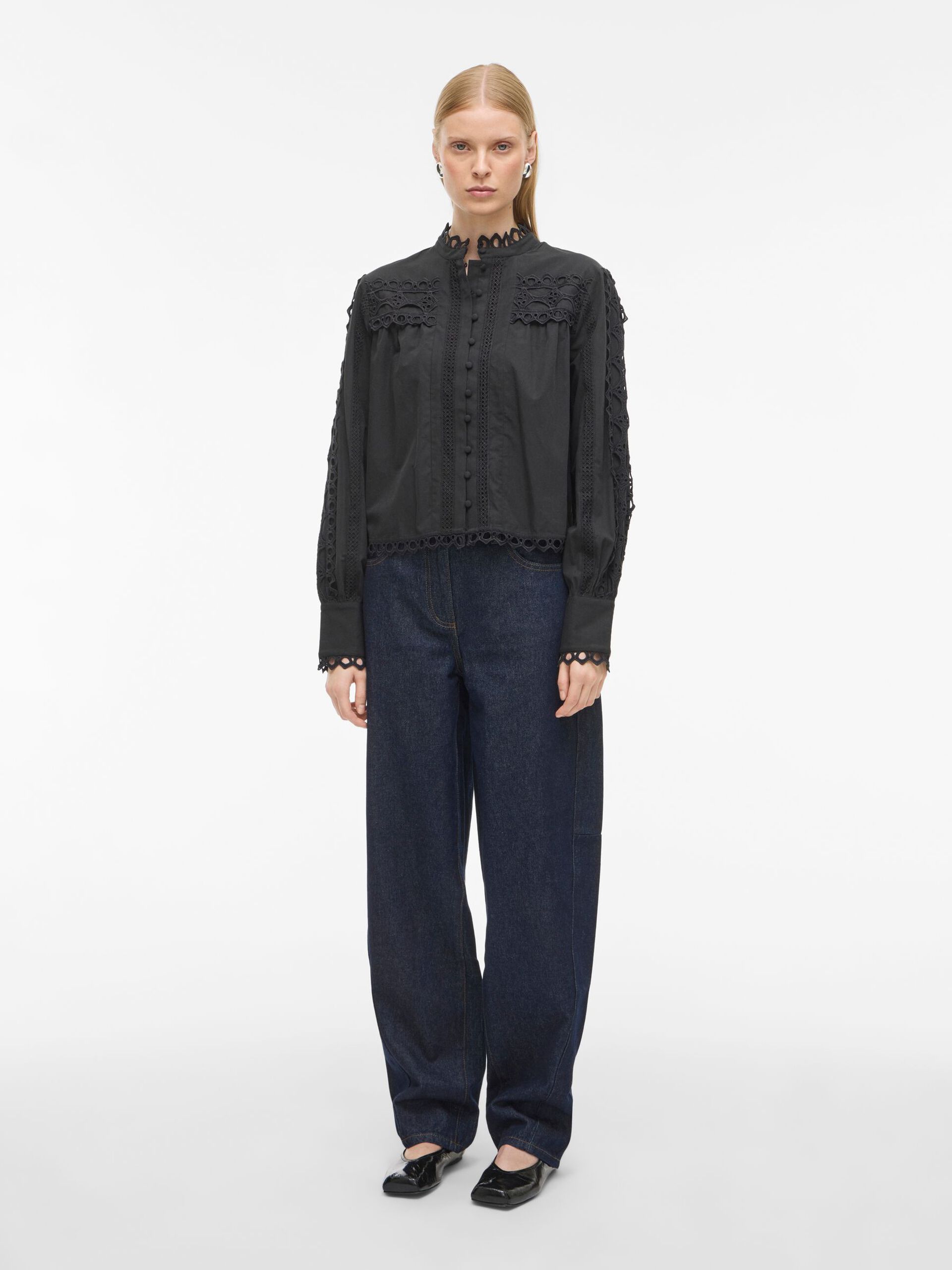 Carousel image - HIGH NECK LONG SLEEVED SHIRT, Meteorite | 4