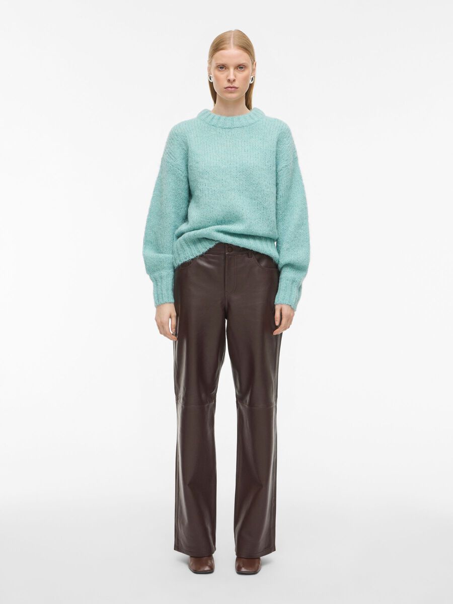 Product tile image - LEATHER TROUSERS, Chicory Coffee | 14109937_ChicoryCoffee