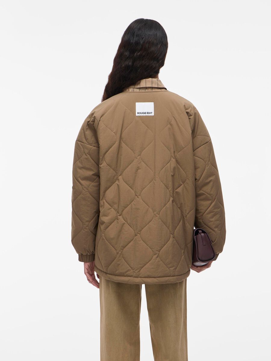 VILA BUTTONED QUILTED JACKET, Petrified Oak, highres - 14107747_PetrifiedOak_004.jpg