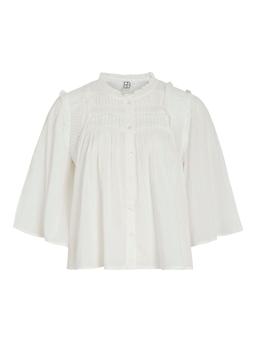 VILA MANDARIN COLLAR 3/4 SLEEVED SHIRT, Cloud Dancer, highres - 14108009_CloudDancer_001.jpg
