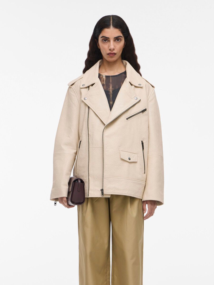 VILA BIKER LEATHER JACKET, Birch, highres - 14111814_Birch_003.jpg