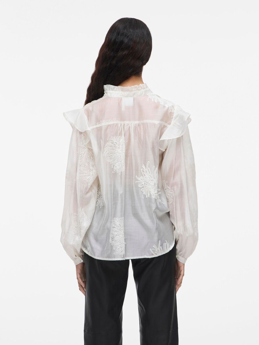 VILA RUFFLE COLLAR LONG SLEEVED SHIRT, Cloud Dancer, highres - 14108512_CloudDancer_004.jpg