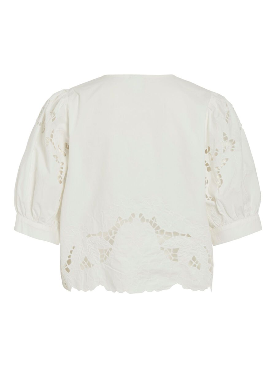 Carousel image - ROUND NECK SHORT SLEEVED TOP, Cloud Dancer | 2