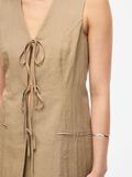 Product image thumbnail - TIE FRONT WAISTCOAT, Petrified Oak | 3