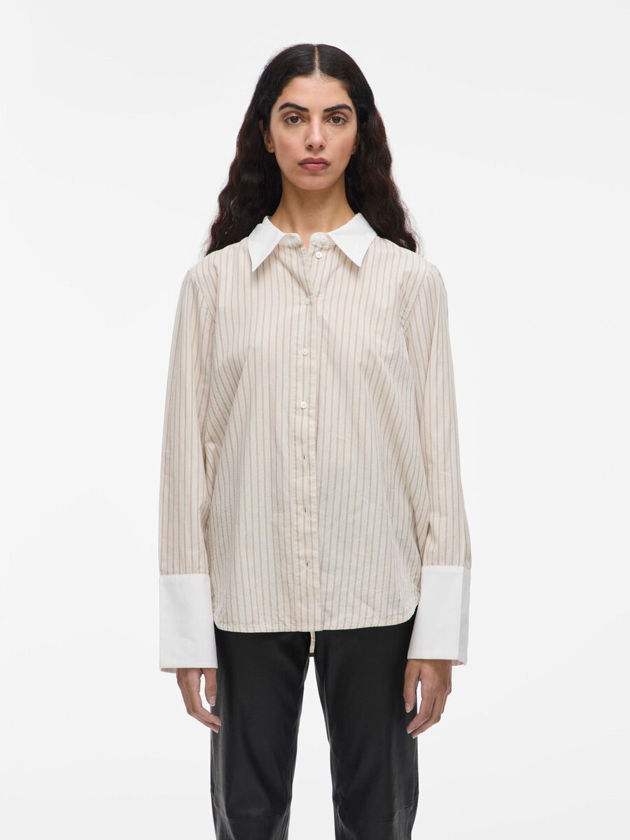 VILA OVERSIZED LONG SLEEVED SHIRT, Birch, highres - 14108468_Birch_1196621_003.jpg