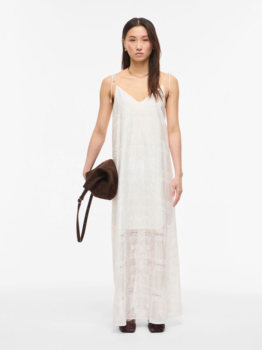 Carousel image - STRAP MAXI DRESS, Cloud Dancer | 1