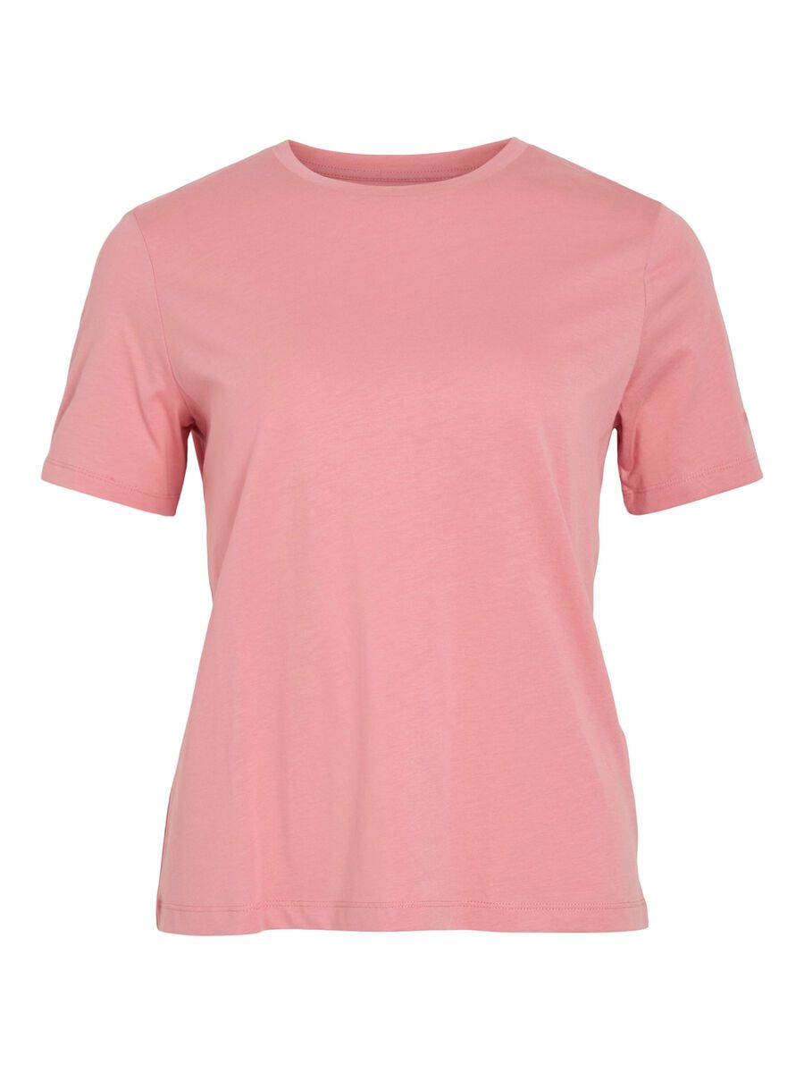 VILA COTTON T-SHIRT, Peach Blossom, highres - 14109463_PeachBlossom_001.jpg