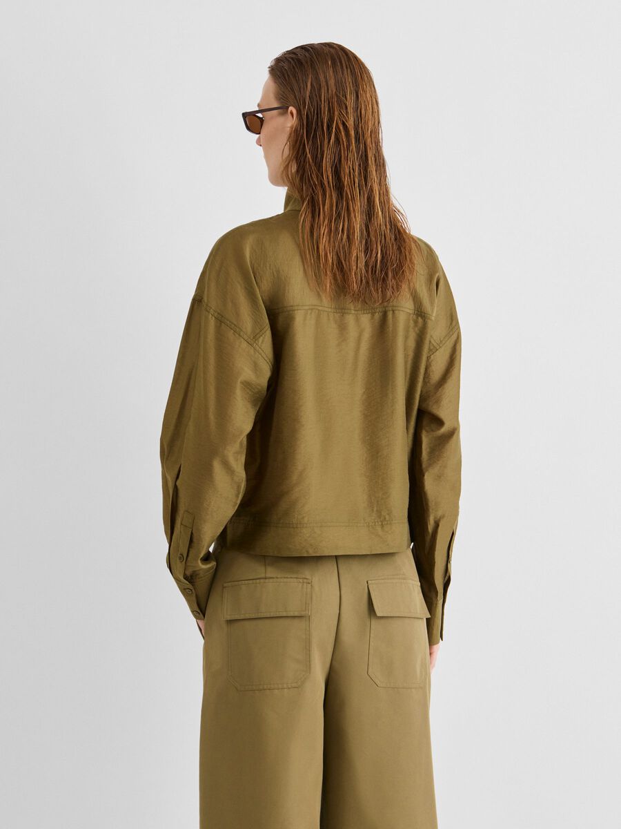 Carousel image 2 HIGH NECK SHIRT, Gothic Olive