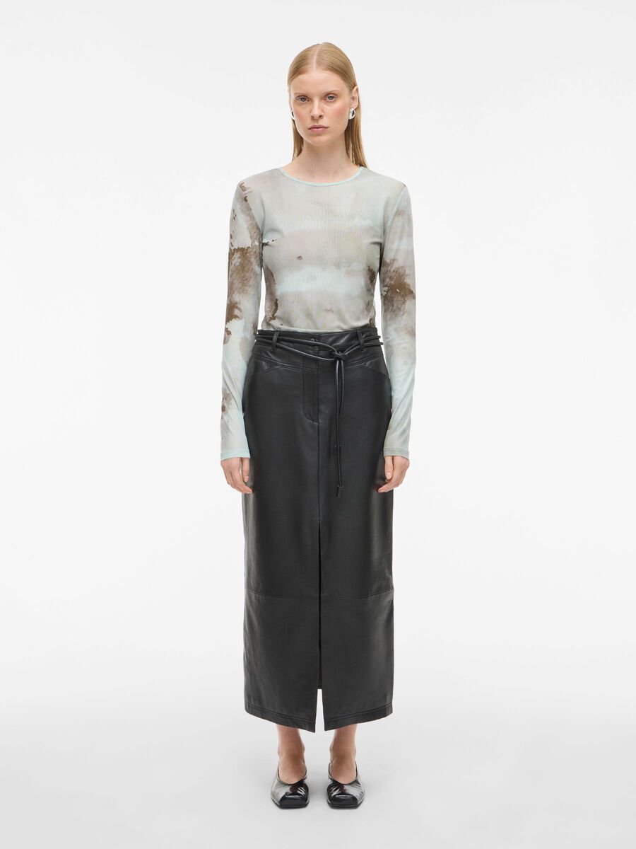 Product tile image - ROUND NECK LONG SLEEVED TOP, Aquifer | 14110540_Aquifer_1222598