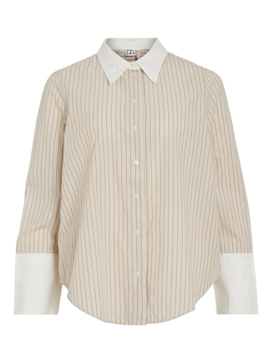 VILA OVERSIZED LONG SLEEVED SHIRT, Birch, highres - 14108468_Birch_1196621_001.jpg