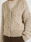 Product image thumbnail 3 V-NECK KNITTED CARDIGAN, Pelican