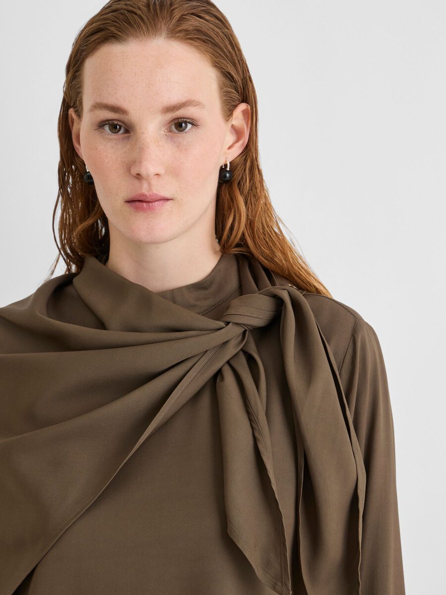 Carousel image 3 MANDARIN COLLAR LONG SLEEVED TOP, Canteen