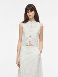 Product image thumbnail - FRONT TIE SLEEVELESS TOP, Cloud Dancer | 1