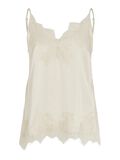 Product image thumbnail - LACE TRIM STRAP TOP, Birch | 1