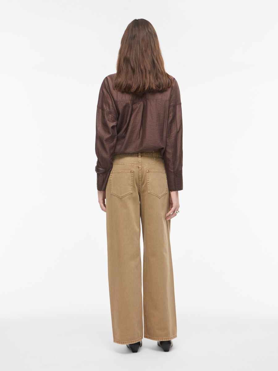 Carousel image - MID-WAIST WIDE FIT JEANS, Dull Gold | 2