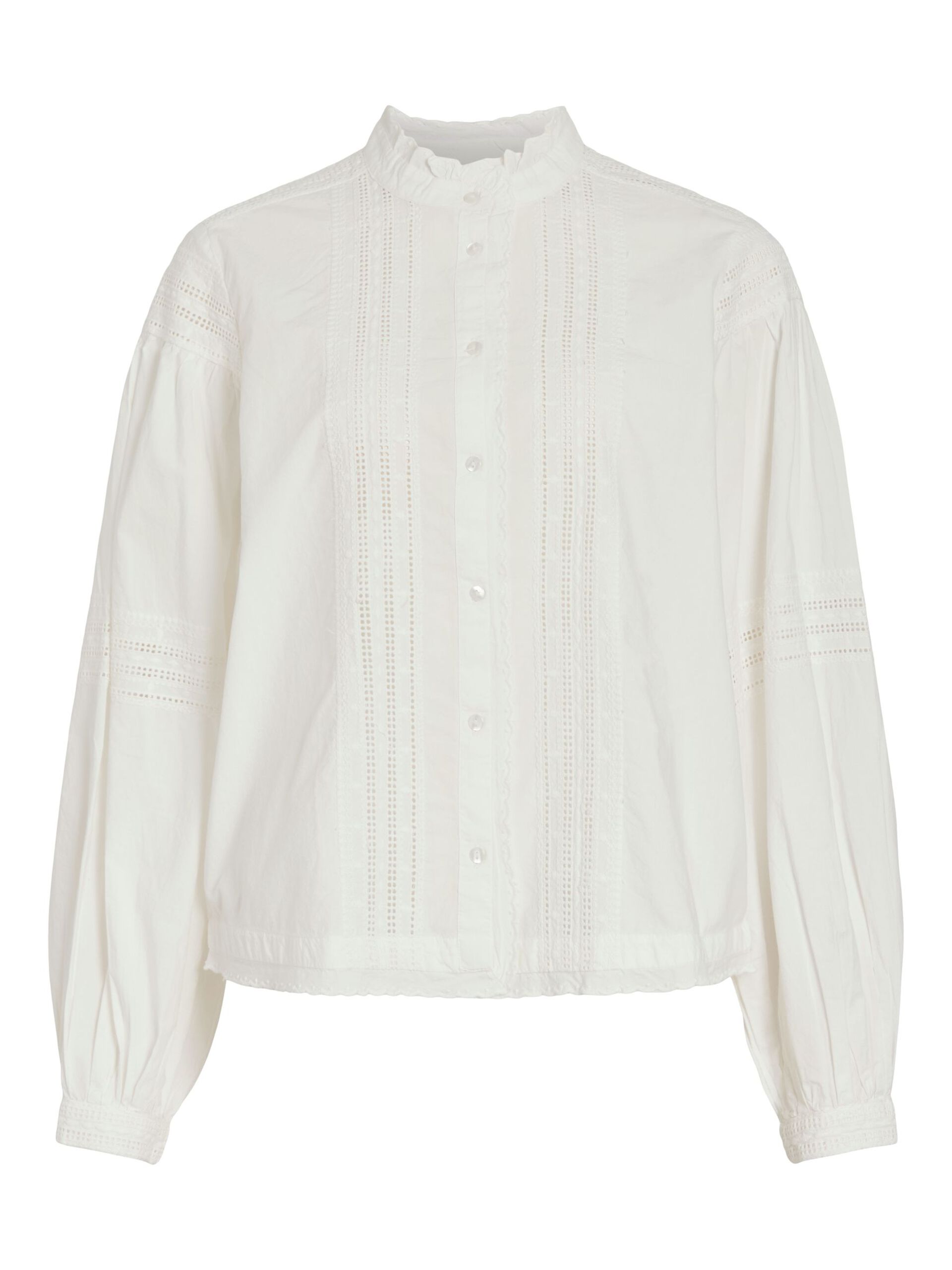 Carousel image - MANDARIN COLLAR LONG SLEEVED SHIRT, Cloud Dancer | 5