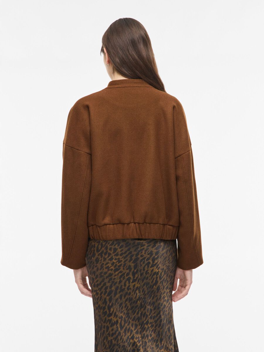 Carousel image - BUTTONED BOMBER JACKET, Coffee Lique&uacute;r | 2